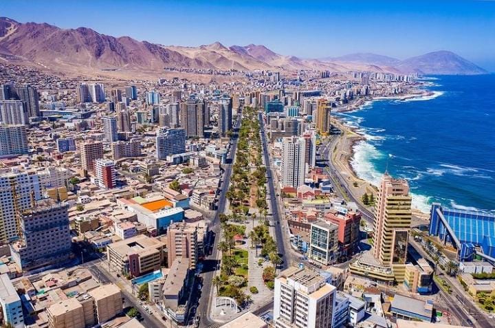 Vista de la ubicación en el centro de Antofagasta